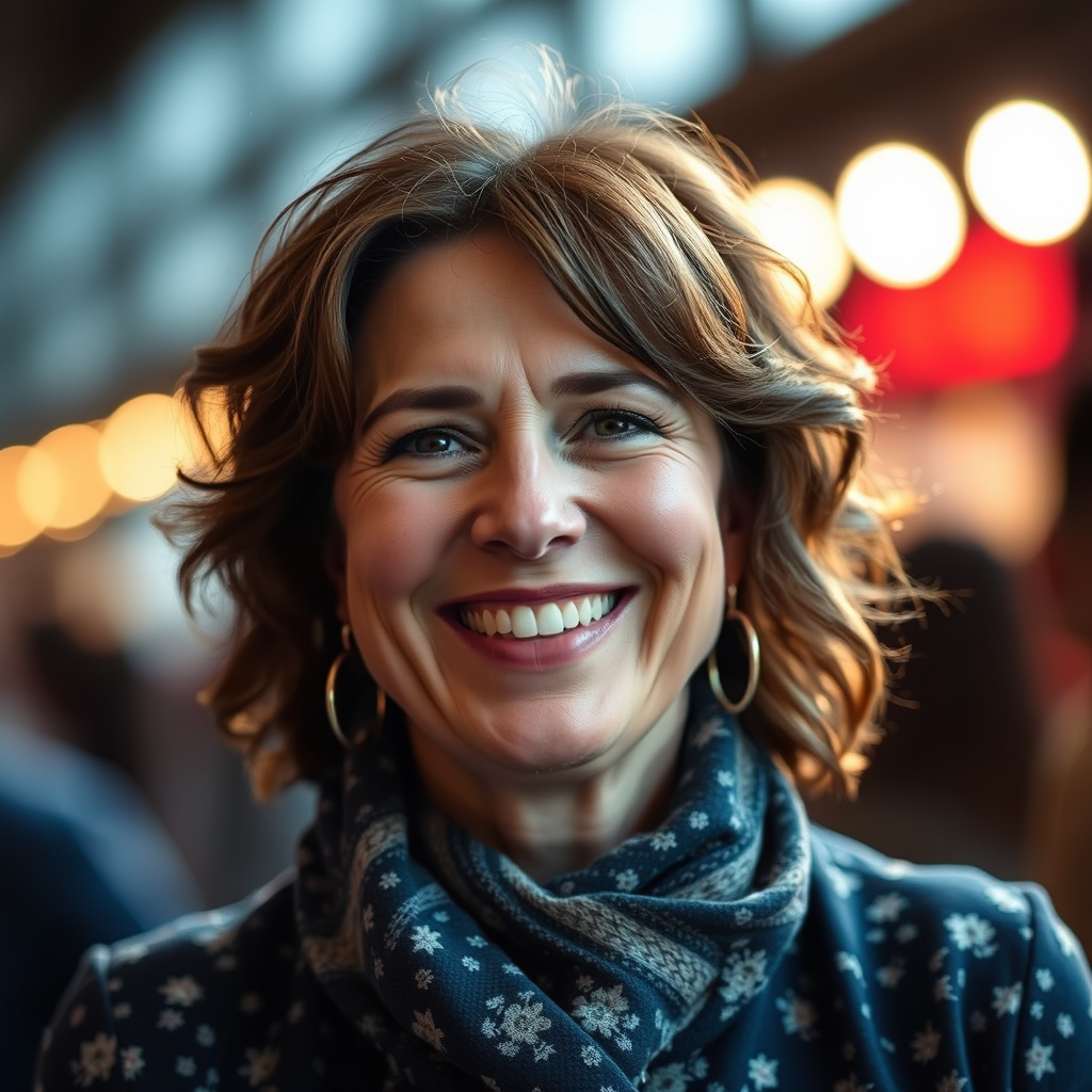 Smiling person achieving success - Sarah Jones